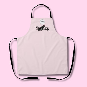 Blush Pink Employee Your Logo Nail Tech Salon Apron