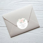 Blush Pink Eucalyptus Greenery Succulent Wedding Classic Round Sticker<br><div class="desc">This design features a blush pink floral theme with eucalyptus and greenery.  These classic round stickers will be the perfect addition to your wedding invitations,  thank you cards and wedding favour bags.</div>