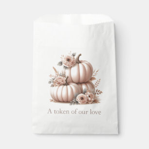 Blush Pink Fall Pumpkin favour bags