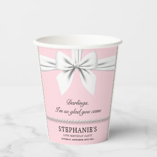 Blush Pink Fancy Tiffany Birthday Tableware Cups