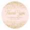 Blush Pink Faux Gold Glitter Wedding Thank You