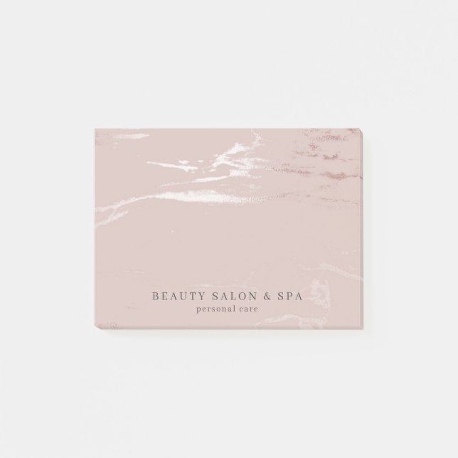 Blush Pink Faux Rose Gold Classy Beauty Salon Post-it Notes (Front)