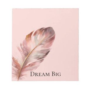 Blush Pink Feather Notepad