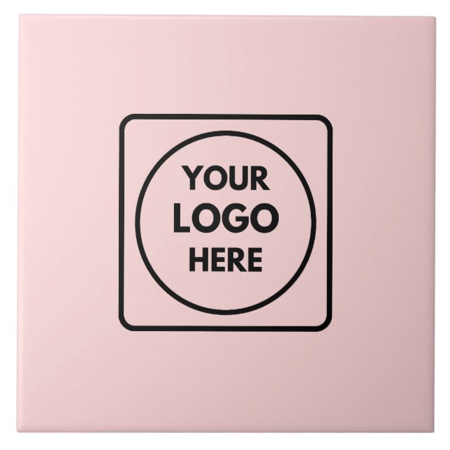 Blush Pink Feminine | Custom Professional Logo  Tile (Front)