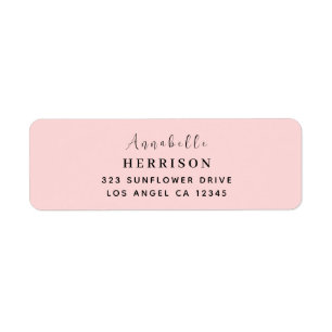 Blush Pink Feminine Monogram Design