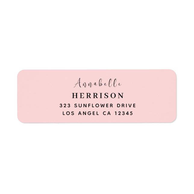 Blush Pink Feminine Monogram Design (Front)