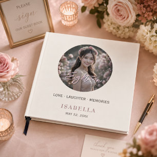 Blush Pink Floral 18th Birthday Thank You Guest Book