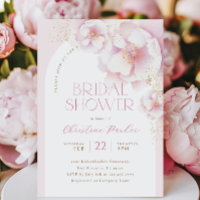 Blush Pink Floral Arch Bridal Shower Invitation
