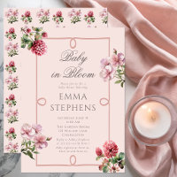 Blush Pink Floral Baby in Bloom Garden Baby Shower