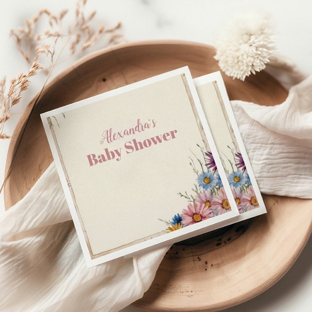 Blush Pink Floral Baby in Bloom Napkin (Creator Uploaded)