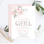 Blush Pink Floral Baby Shower Girl Invitation<br><div class="desc">Blush Pink Floral Baby Shower Invitation Girl</div>