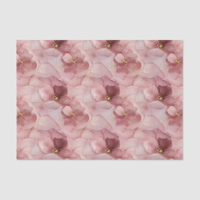 Blush Pink Floral Birthday Tissue Paper (Front)