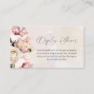Blush Pink Floral Bridal Shower Display Shower Enclosure Card