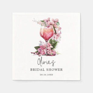 Blush Pink Floral Bridal Shower Napkin
