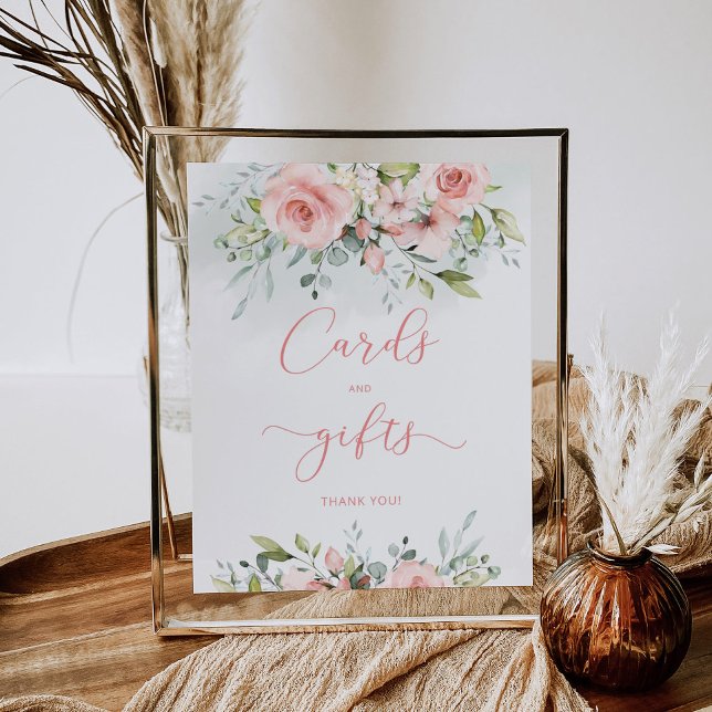 Blush pink floral cards and gifts poster (Creator Uploaded)
