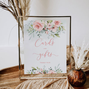 Blush pink floral cards and gifts poster