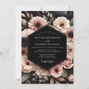 Blush Pink Floral Elegance Wedding Invitation