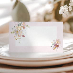 Blush Pink Floral Elegant  Place Card