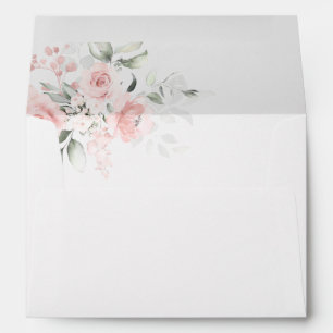 Blush pink floral Envelope
