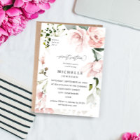 Blush Pink Floral & Eucalyptus Sweet 16 2B