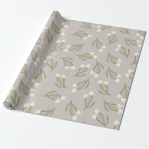 Blush Pink Floral Folksy Wrapping Paper