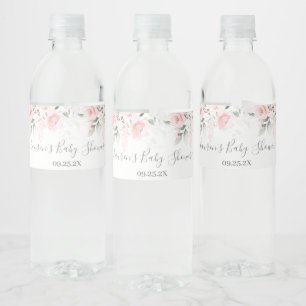 Blush Pink Floral Food and Beverage Label Set