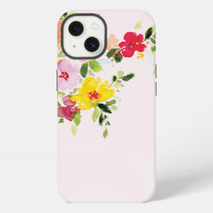 Blush pink floral garden watercolor Case-Mate iPho iPhone 13 Case