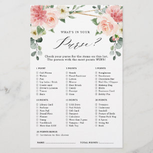 Blush Pink Floral Geometric Bridal Shower Game