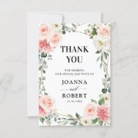 Blush Pink Floral Gold Geometric Botanical Wedding