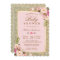 Blush Pink Floral Gold Sparkles Baby Shower