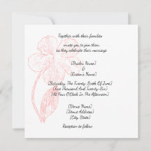 Blush Pink Floral Line Art Wedding