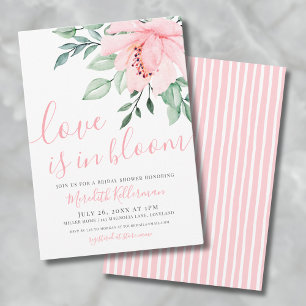 Blush Pink Floral Love Is In Bloom Bridal Shower Invitation