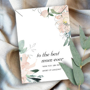 BLUSH PINK FLORAL MOM GIFT NECKLACE DISPLAY CARD