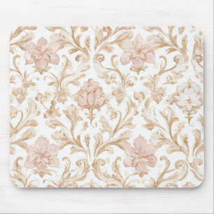 Blush Pink Floral Mouse Pad