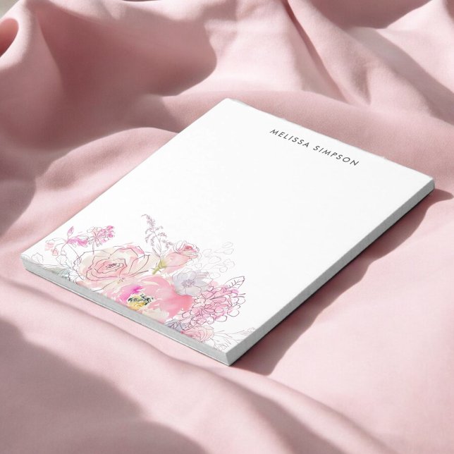 Blush Pink Floral Notepad (Creator Uploaded)