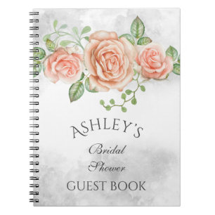 Blush Pink Floral Personalised Guest Book