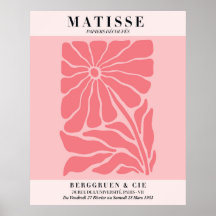 Blush Pink Floral Poster | Matisse Style Wall Art
