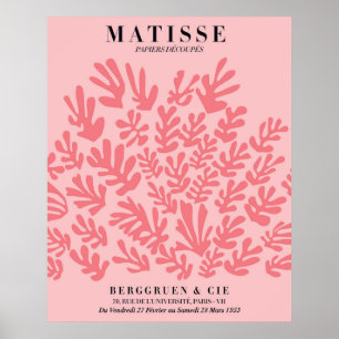 Blush Pink Floral Poster Matisse Style Wall Art