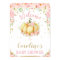 Blush Pink Floral Pumpkin Baby Shower Welcome Sign
