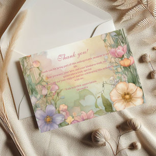 Blush Pink Floral Quinceanera Celebration Postcard