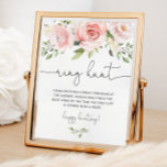 Blush pink floral ring hunt bridal shower game poster<br><div class="desc">Blush pink floral ring hunt bridal shower game.
Matching items available.</div>