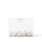 Blush Pink Floral Simple Chic Monogram