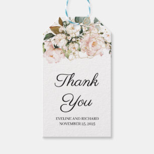 Blush Pink Floral Thank You Gift Favour Tags
