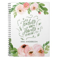 Blush pink floral thank you teacher gift