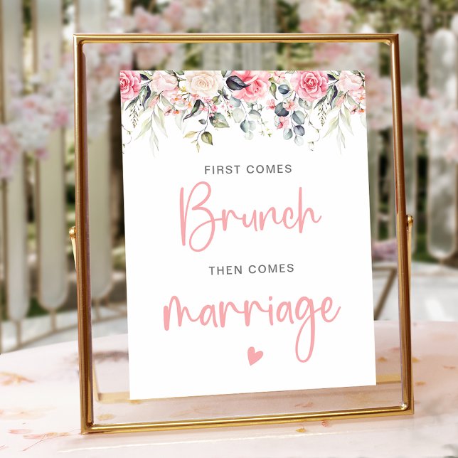 Blush Pink Floral Watercolor Bridal Brunch Sign (Creator Uploaded)