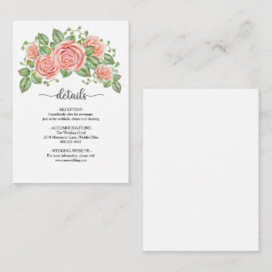  Blush Pink Floral Wedding Enclosure Card