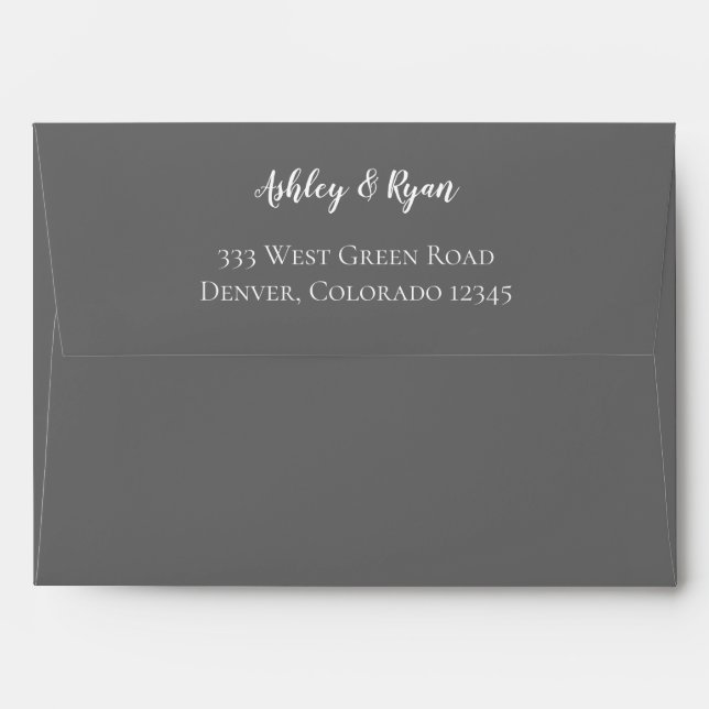  Blush Pink Floral Wedding Envelope (Back (Top Flap))