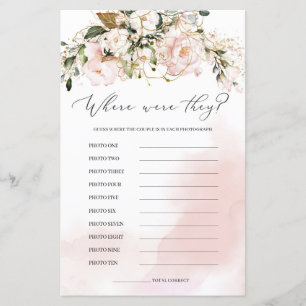Blush Pink Floral Where Were They Game Boho Bride