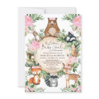 Blush Pink Floral Woodland Forest Girl Baby Shower
