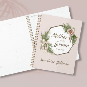Blush Pink Floral Wreath Mother of the Groom Planner
